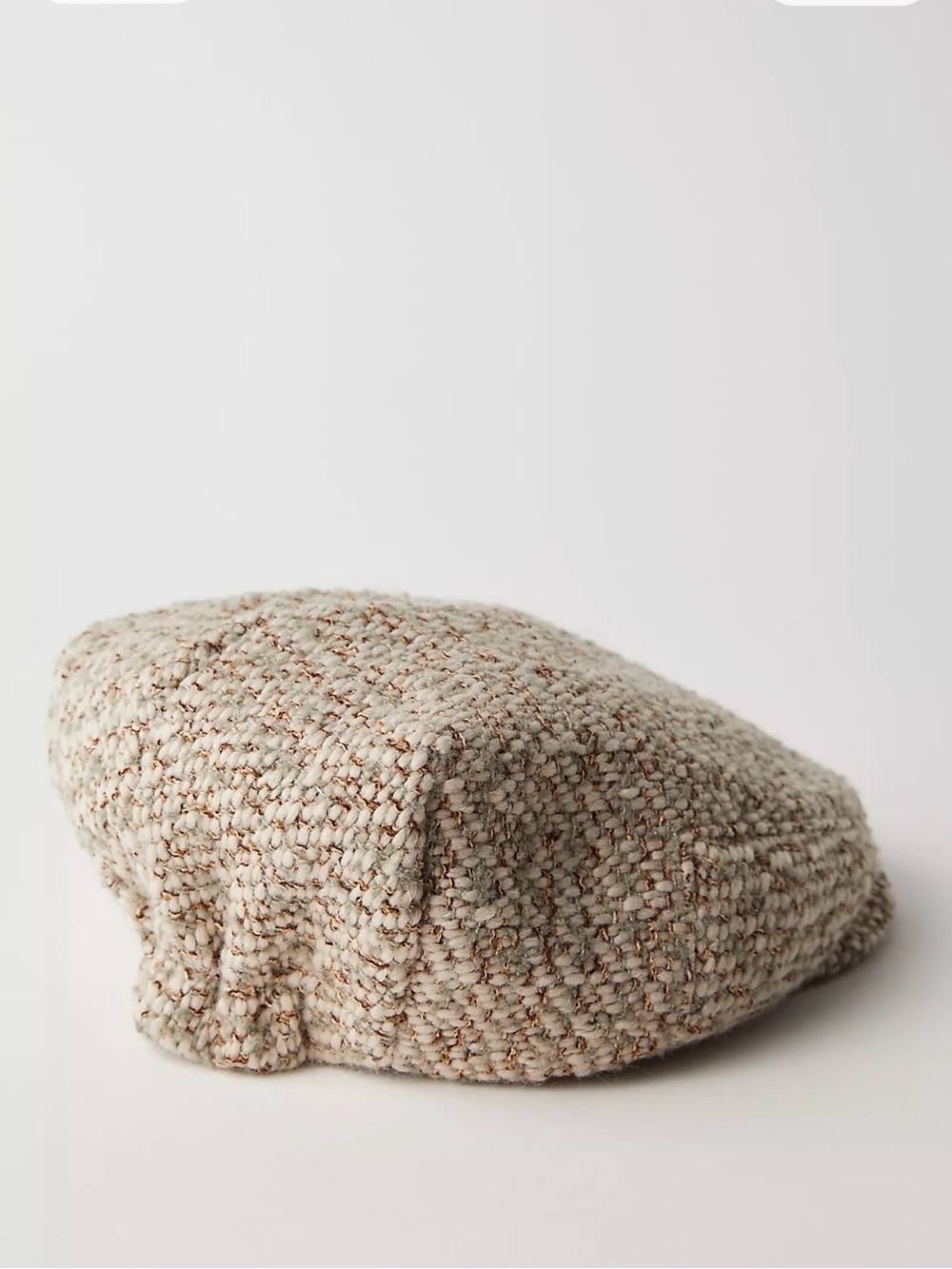 Free People Free People Tweed Newsboy Cap NWT  in Neutral Beige